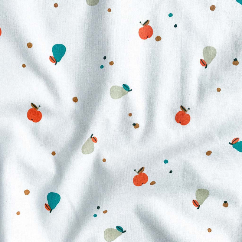 Printed Cotton MINIPOM Off-White / Vintage Multicolored